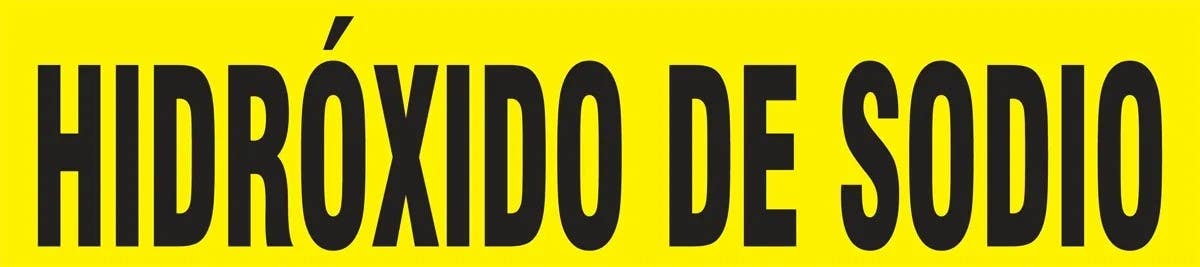 AccuformNMC SHRPK645S Spanish Pipe Marker, Hidroxido De Sodio