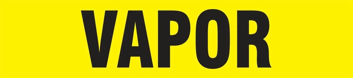AccuformNMC SHRPK667S Spanish Pipe Marker, Vapor