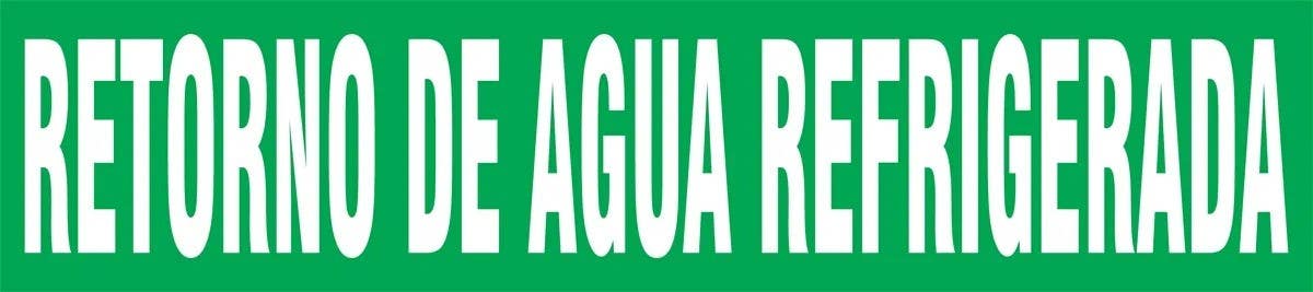 AccuformNMC SHRPK779S Spanish Pipe Marker, Retorno De Agua Refrigerada