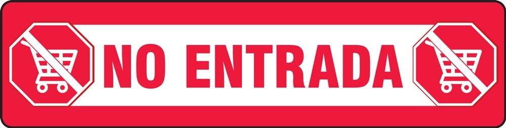 AccuformNMC PSR101 Slip-Gard, Floor Sign, No Entry, 6" H x 24" W