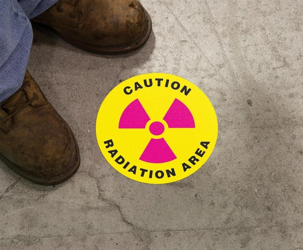 AccuformNMC MFS06 Slip-Gard, Floor Sign, Radiation