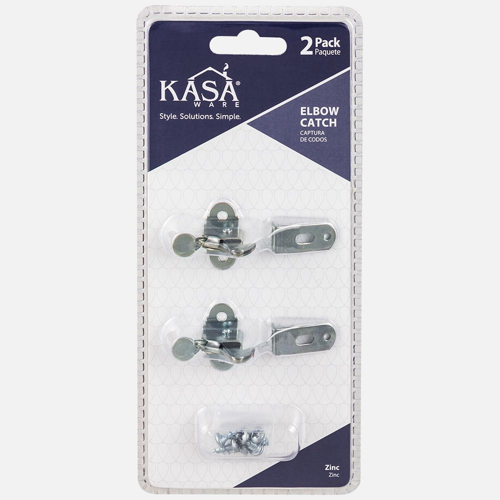 Hardware Resources KFCE-A-ZN2 KasaWare Elbow Catch, 2-Pack