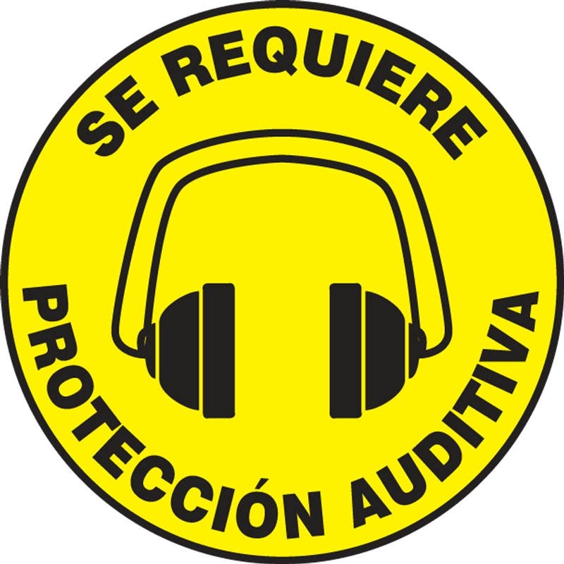 AccuformNMC MFS10 Slip-Gard, Floor Sign, Hearing Protection Required (Graphic)