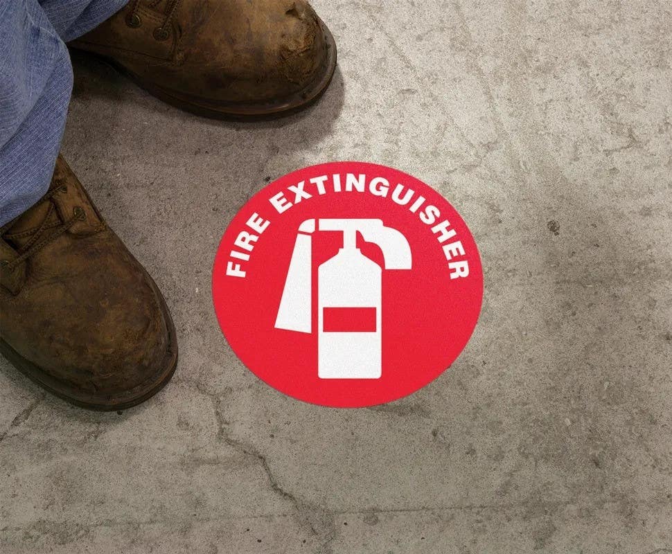 AccuformNMC MFS14 Slip-Gard, Floor Sign, Fire Extinguisher