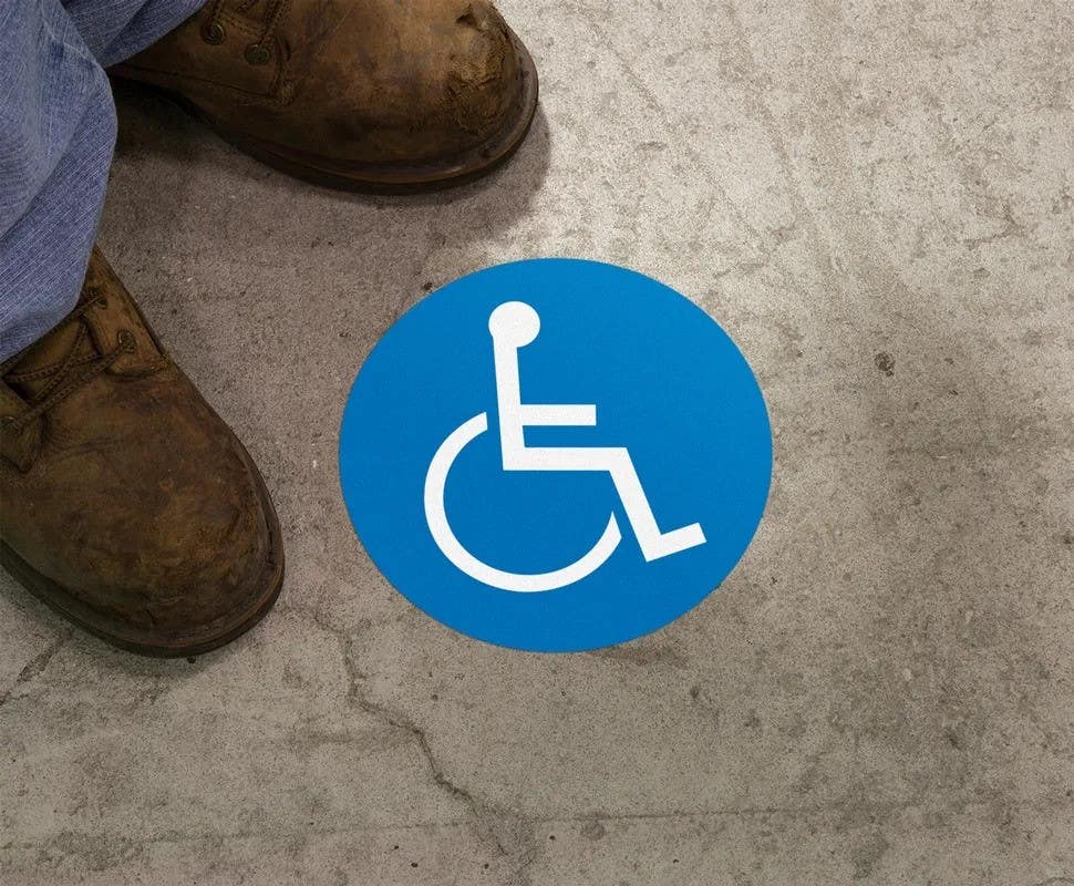 AccuformNMC MFS20 Slip-Gard, Floor Sign, Handicap