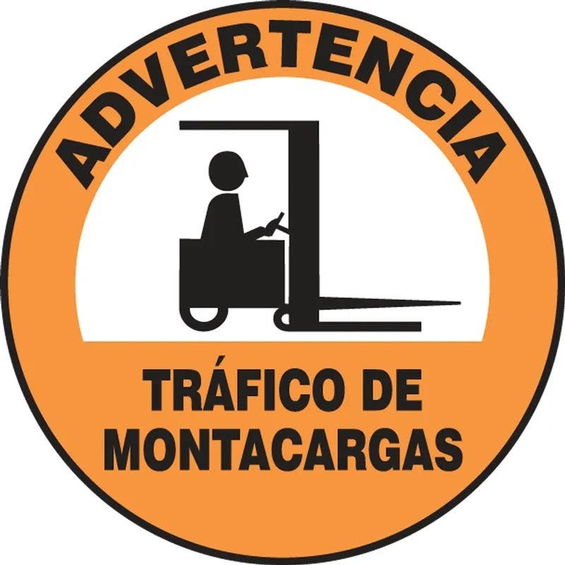 AccuformNMC MFS28 Slip-Gard, Floor Sign, Warning - Forklift Traffic (Graphic)