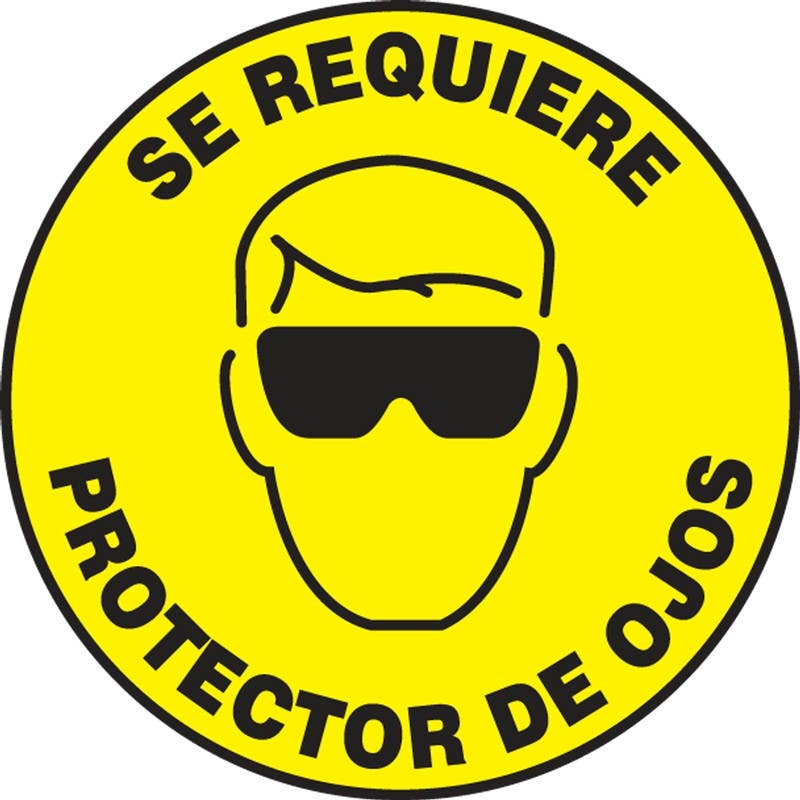 AccuformNMC MFS Slip-Gard, Floor Sign, Eye Protection Required (Graphic)