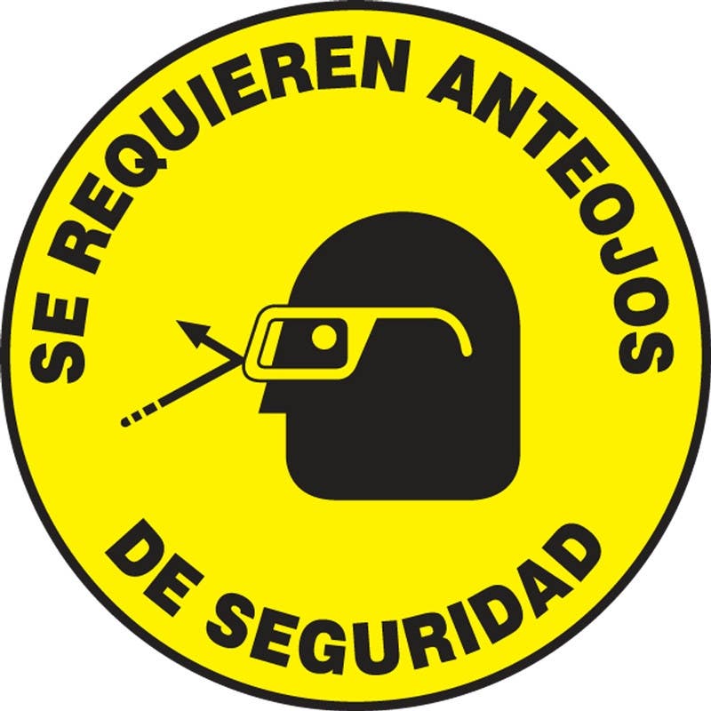 AccuformNMC MFS Slip-Gard, Floor Sign, Safety Glasses Required (Graphic)