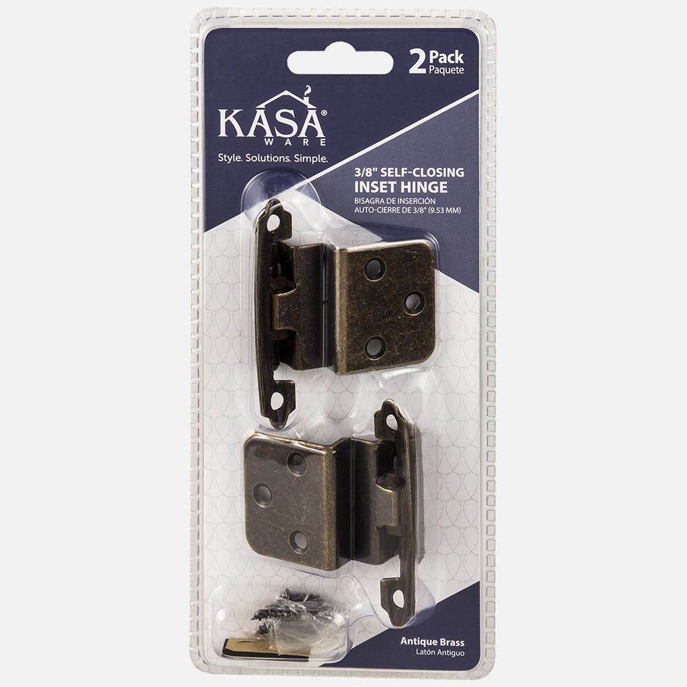 Hardware Resources KFHI-A KasaWare 3/8" Self-Closing Inset Hinge, 2-Pack
