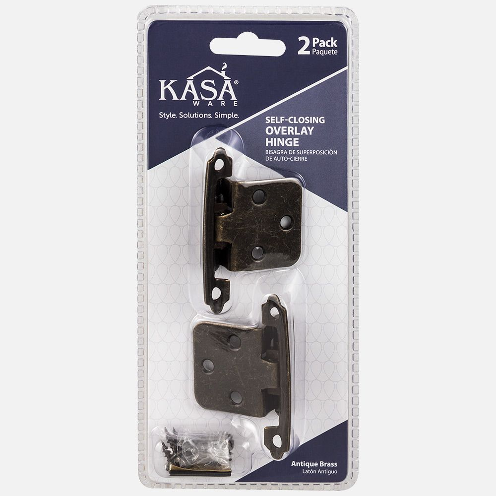 Hardware Resources KFHO-A KasaWare Self-Closing Overlay Hinge, 2-Pack