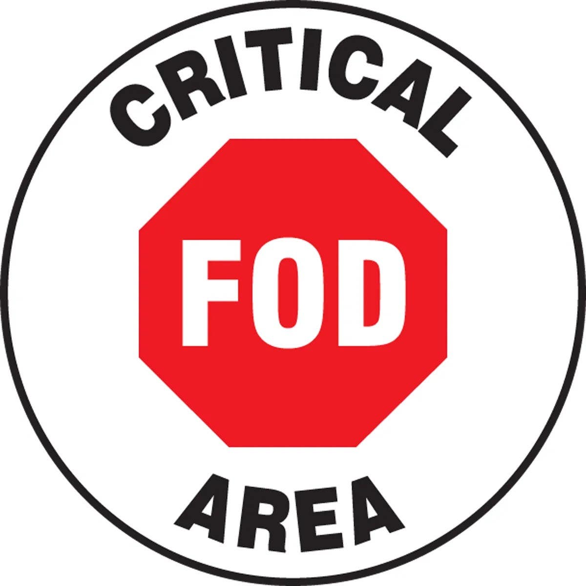 AccuformNMC MFS36 Slip-Gard, Floor Sign, Critical Fod Area