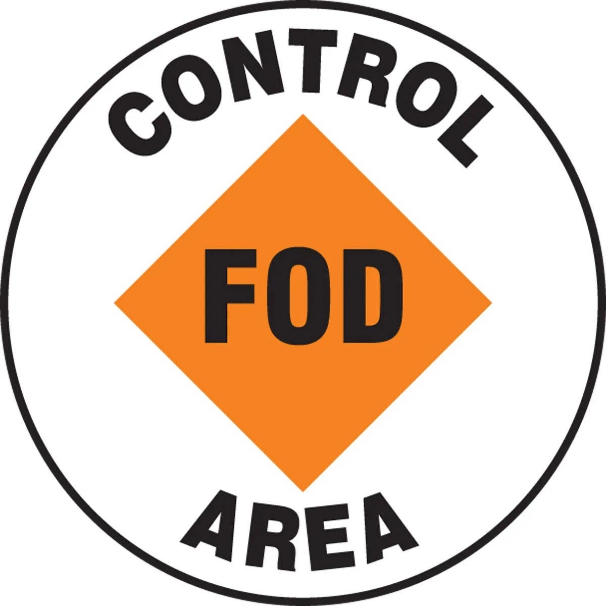 AccuformNMC MFS36 Fod Slip-Gard, Floor Sign, Control Area