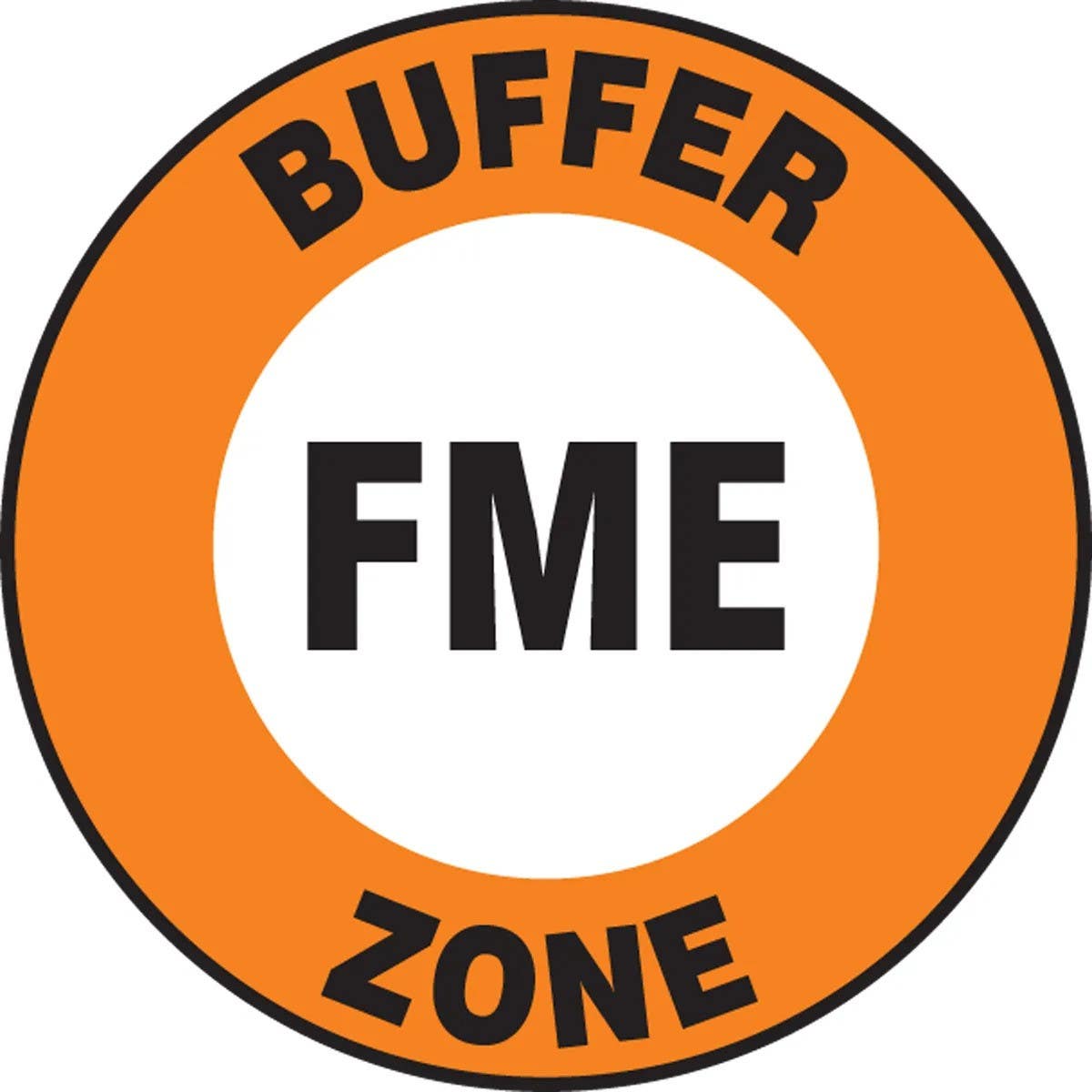 AccuformNMC MFS3 FME Slip-Gard, Floor Sign, Buffer Zone