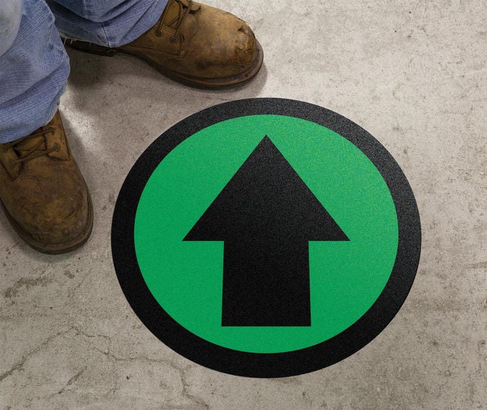 AccuformNMC MFS37 Slip-Gard, Floor Sign, Arrow