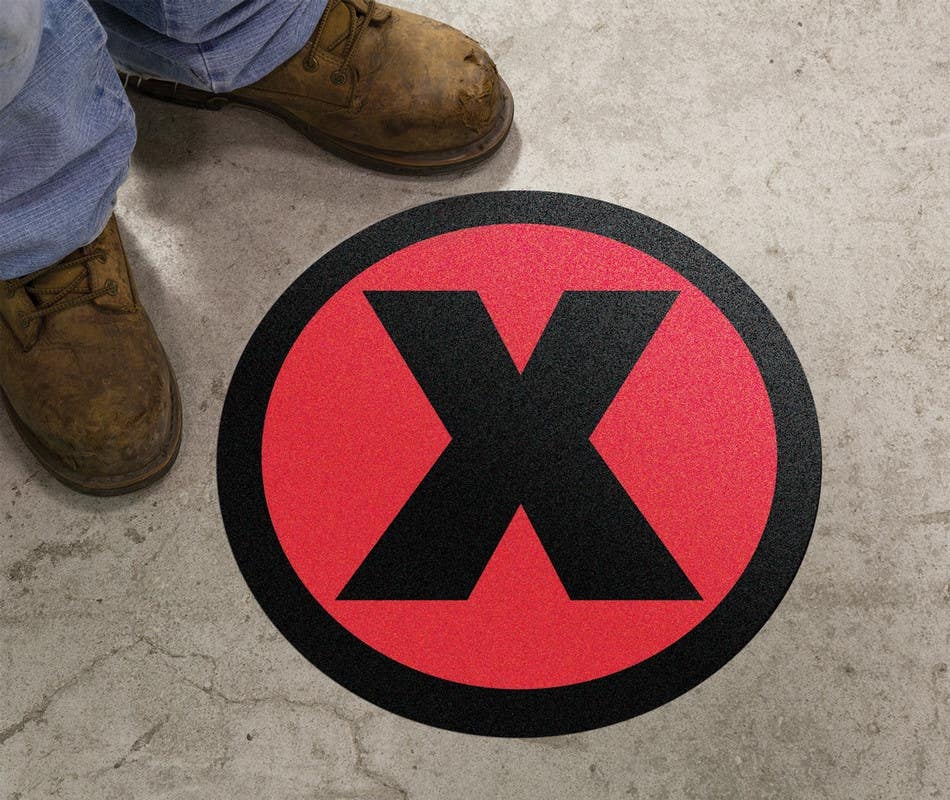 AccuformNMC MFS37 Slip-Gard, Floor Sign, X Symbol