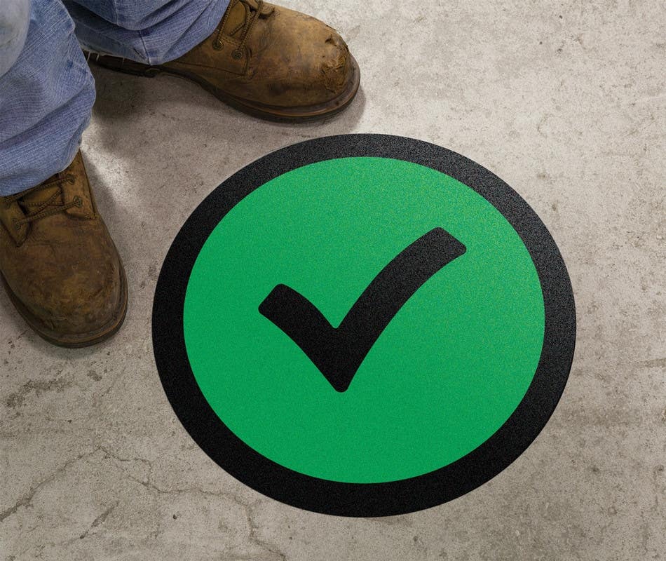 AccuformNMC MFS37 Slip-Gard, Floor Sign, Check Mark Symbol