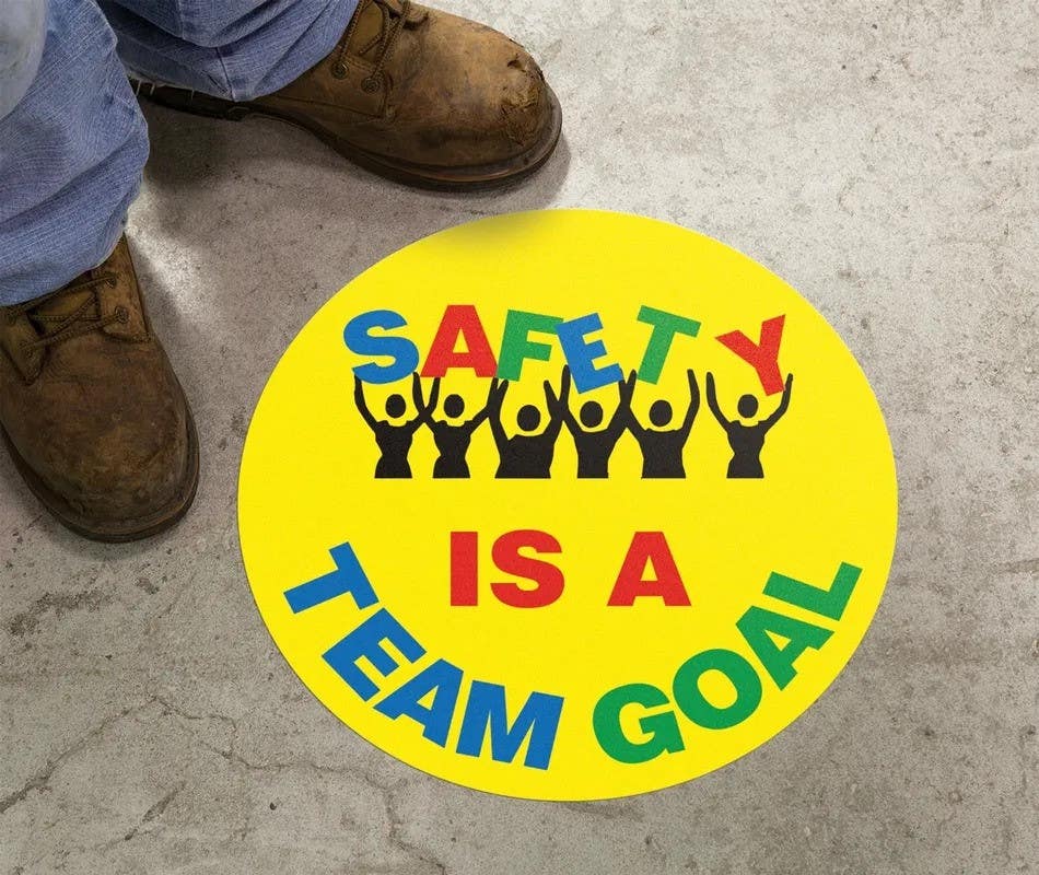 AccuformNMC MFS Slip-Gard, Floor Sign, Safety Is A Team Goal