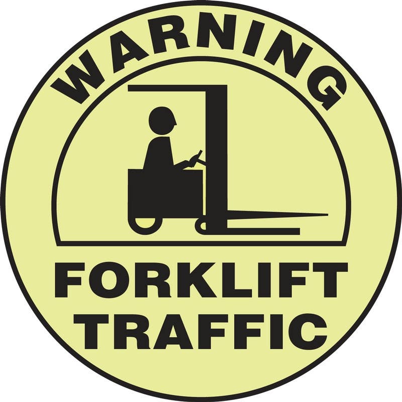 AccuformNMC MFS Slip-Gard, Floor Sign, Lumi-Glow Flex, Warning, Forklift Traffic