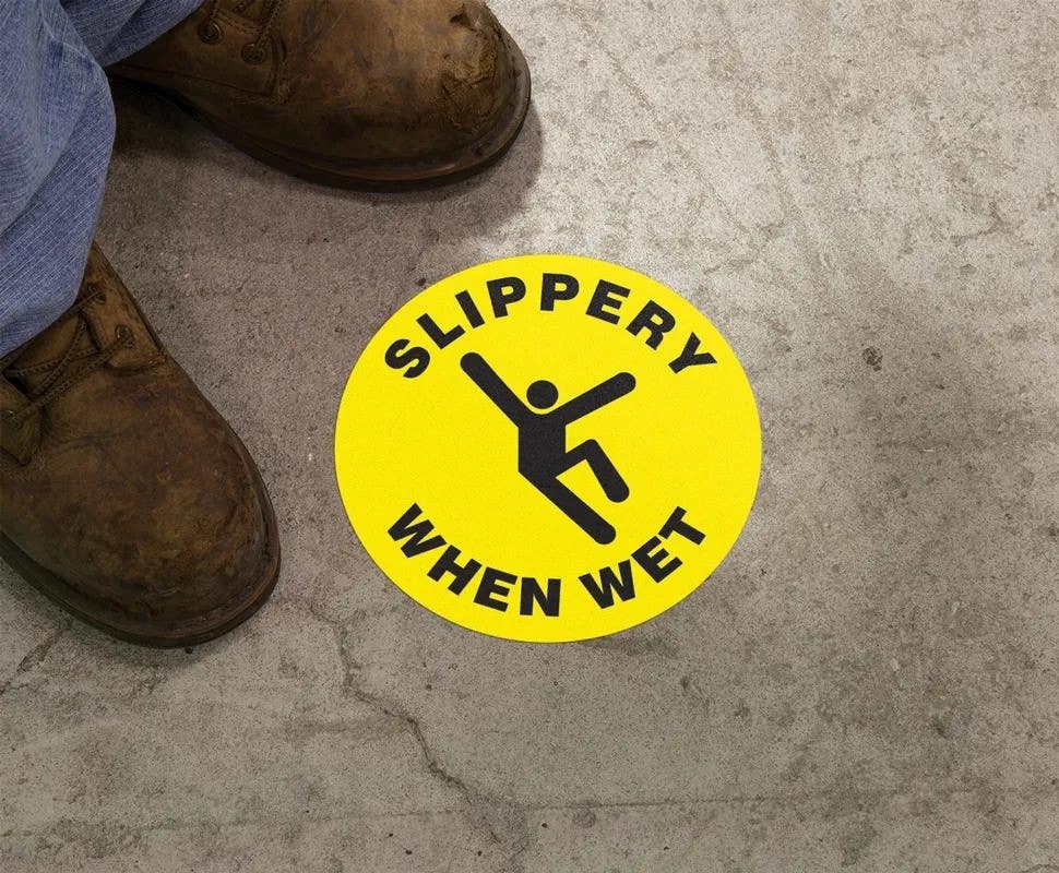 AccuformNMC MFS Slip-Gard, Floor Sign, Slippery When Wet