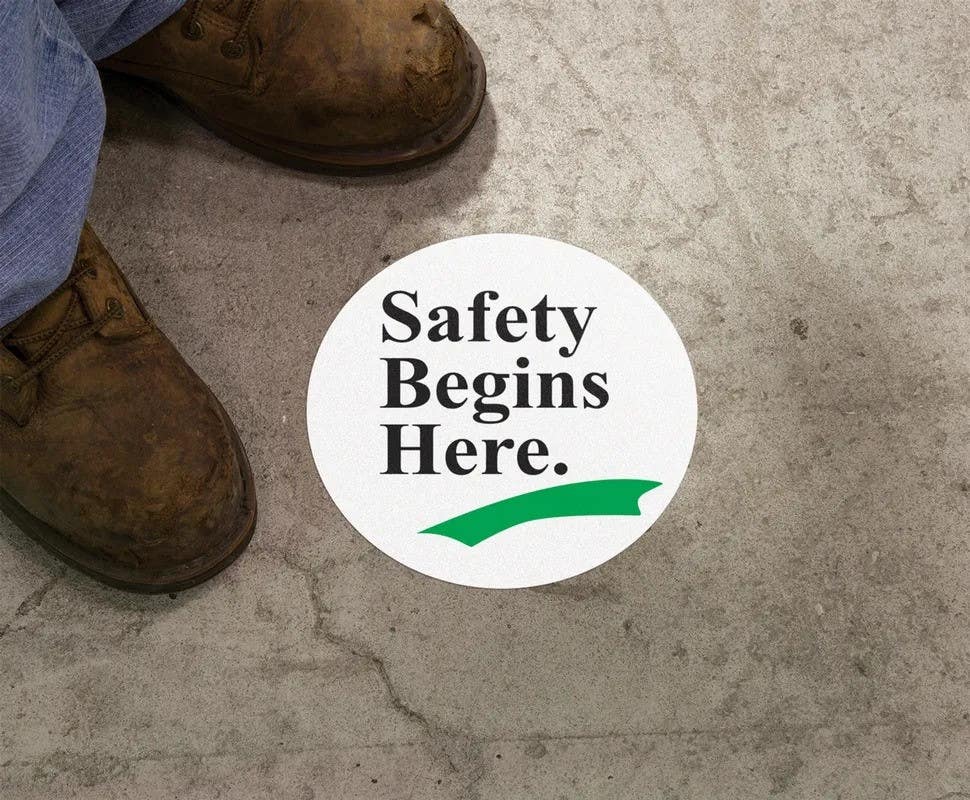 AccuformNMC MFS Slip-Gard, Floor Sign, Safety Beings Here