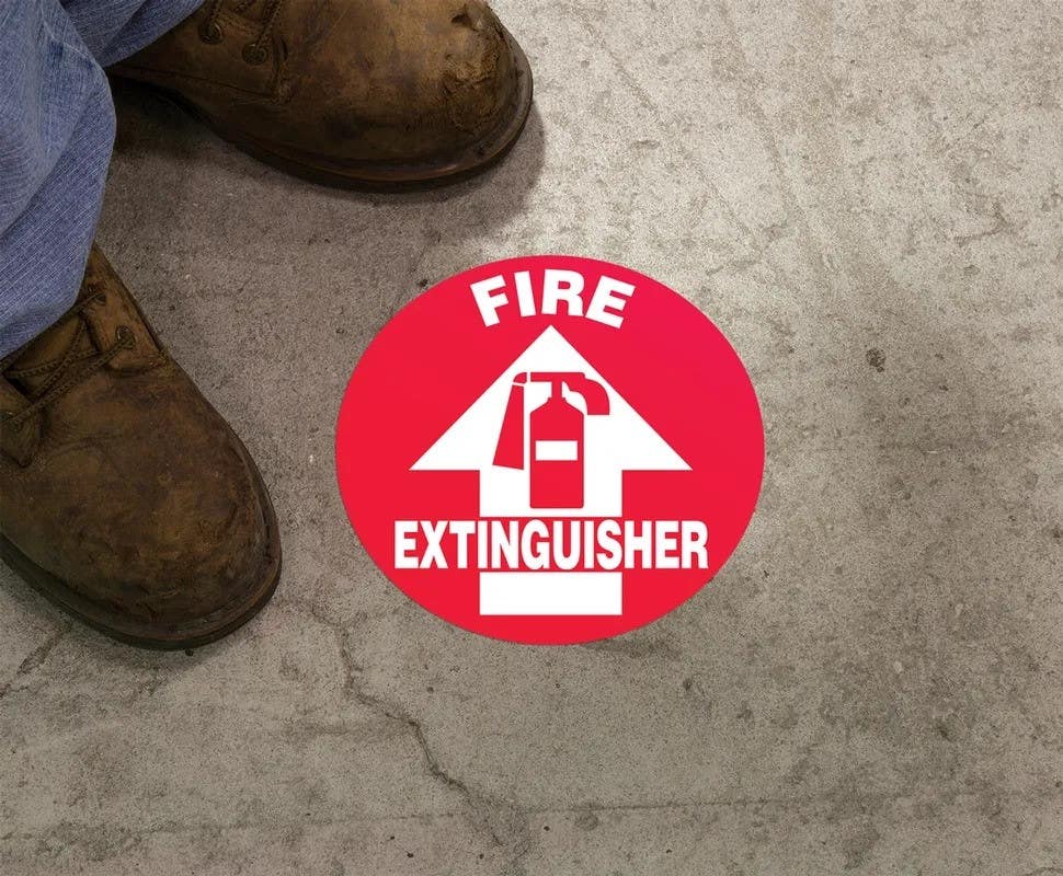 AccuformNMC MFS Slip-Gard, Floor Sign, Fire Extinguisher