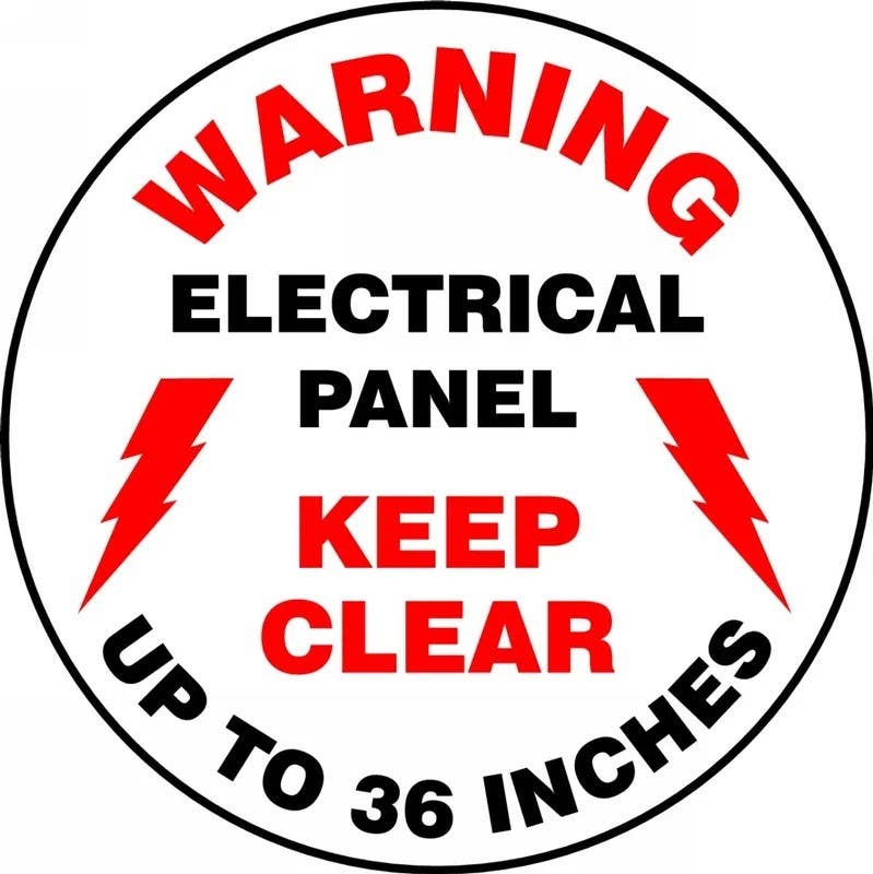 AccuformNMC MFS Slip-Gard, Floor Sign, Warning, Electrical Panel, Keep Clear Up To 36 Inches