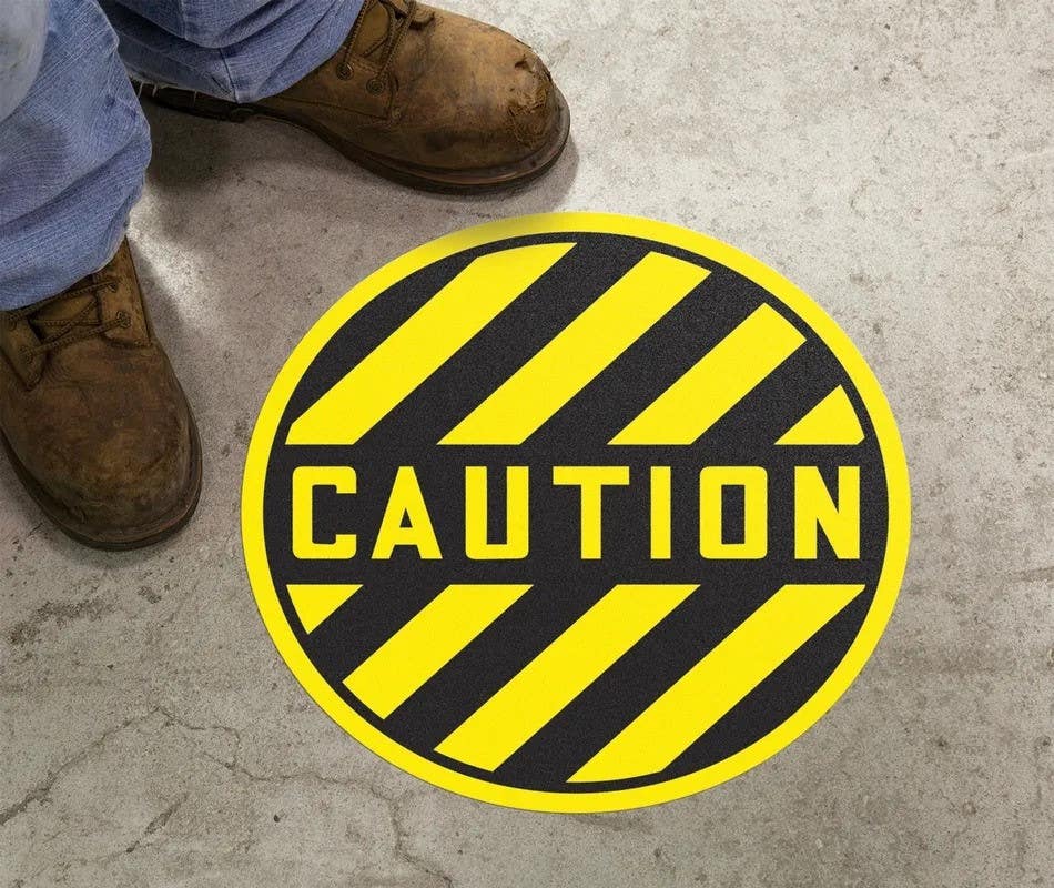 AccuformNMC MFS Slip-Gard, Floor Sign, Caution