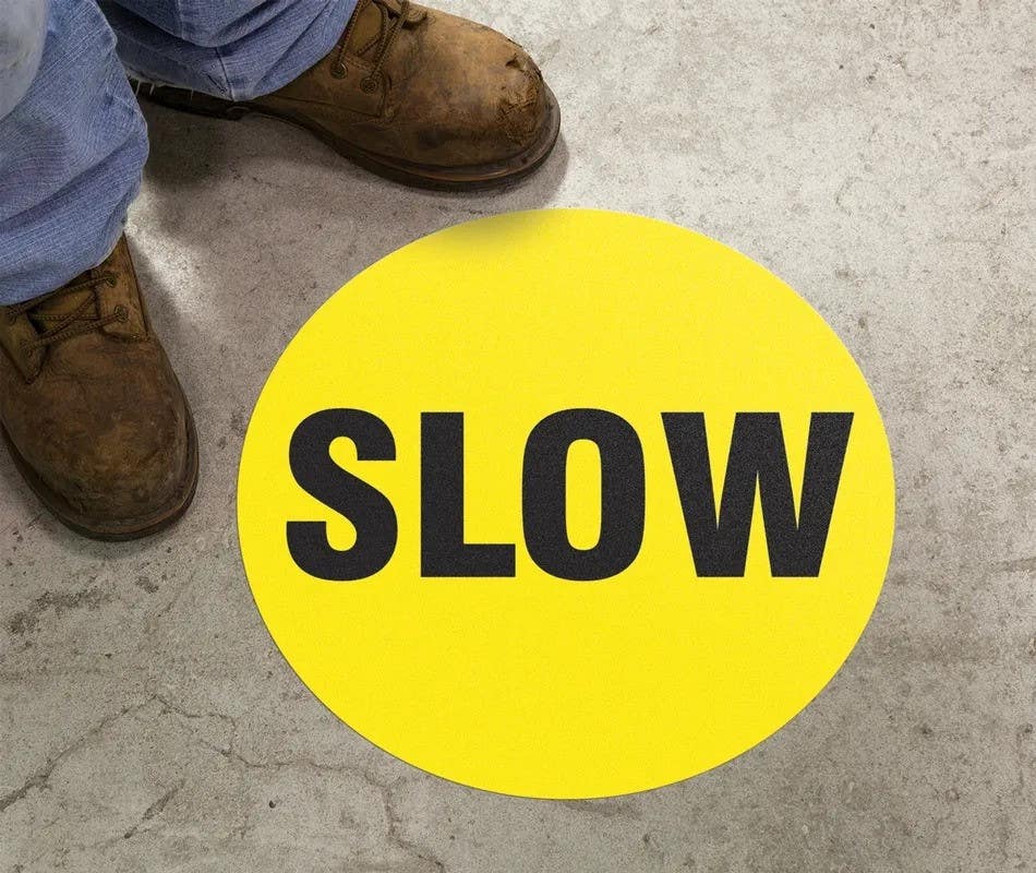 AccuformNMC MFS Slip-Gard, Floor Sign, Slow