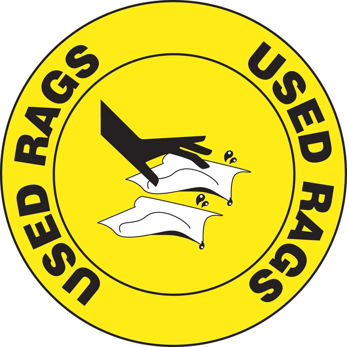 AccuformNMC MFS799 Slip-Gard, Floor Sign, Used Rags, 17"