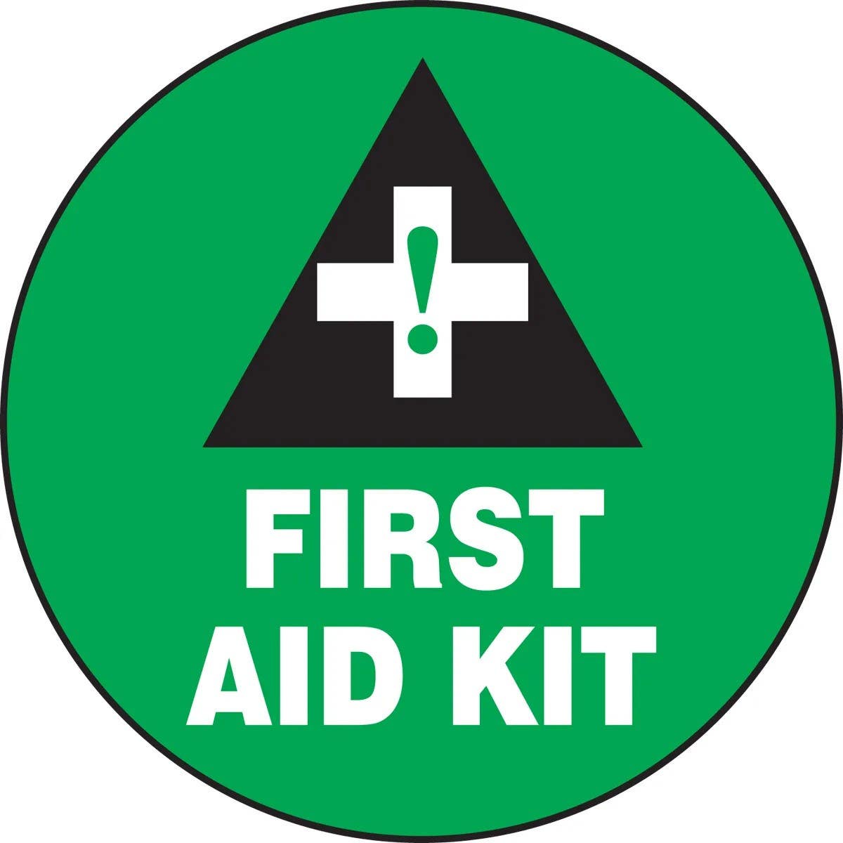AccuformNMC MFS926 5S Floor Sign, First Aid Kit, 17"