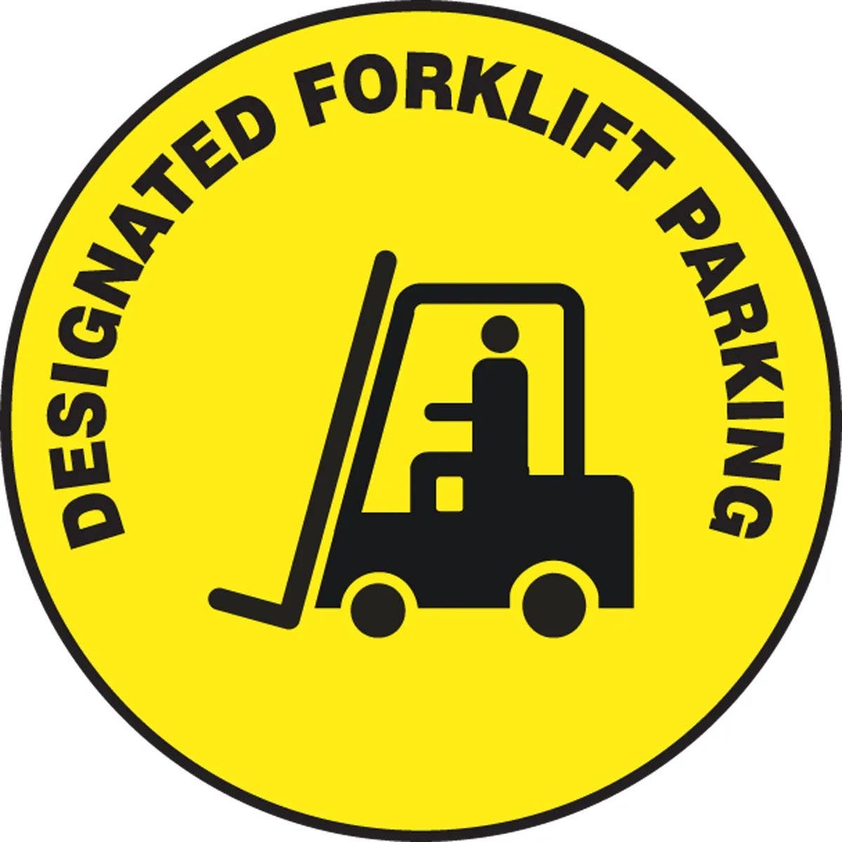 AccuformNMC MFS932 Slip-Gard, Floor Sign, Designated Forklift Parking, 17"
