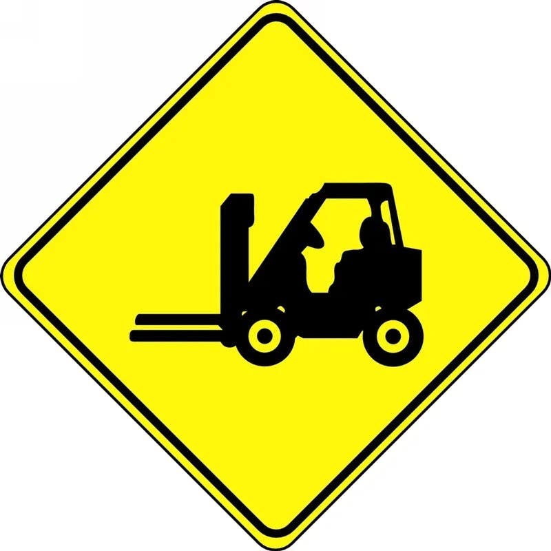 AccuformNMC PSR402 Slip-Gard, Diamond Floor Sign, Forklift, 17"