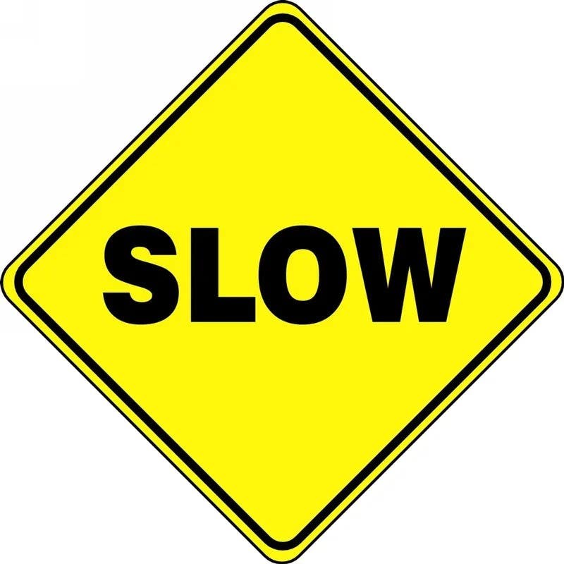 AccuformNMC PSR414 Slip-Gard, Diamond Floor Sign, Slow, 17"