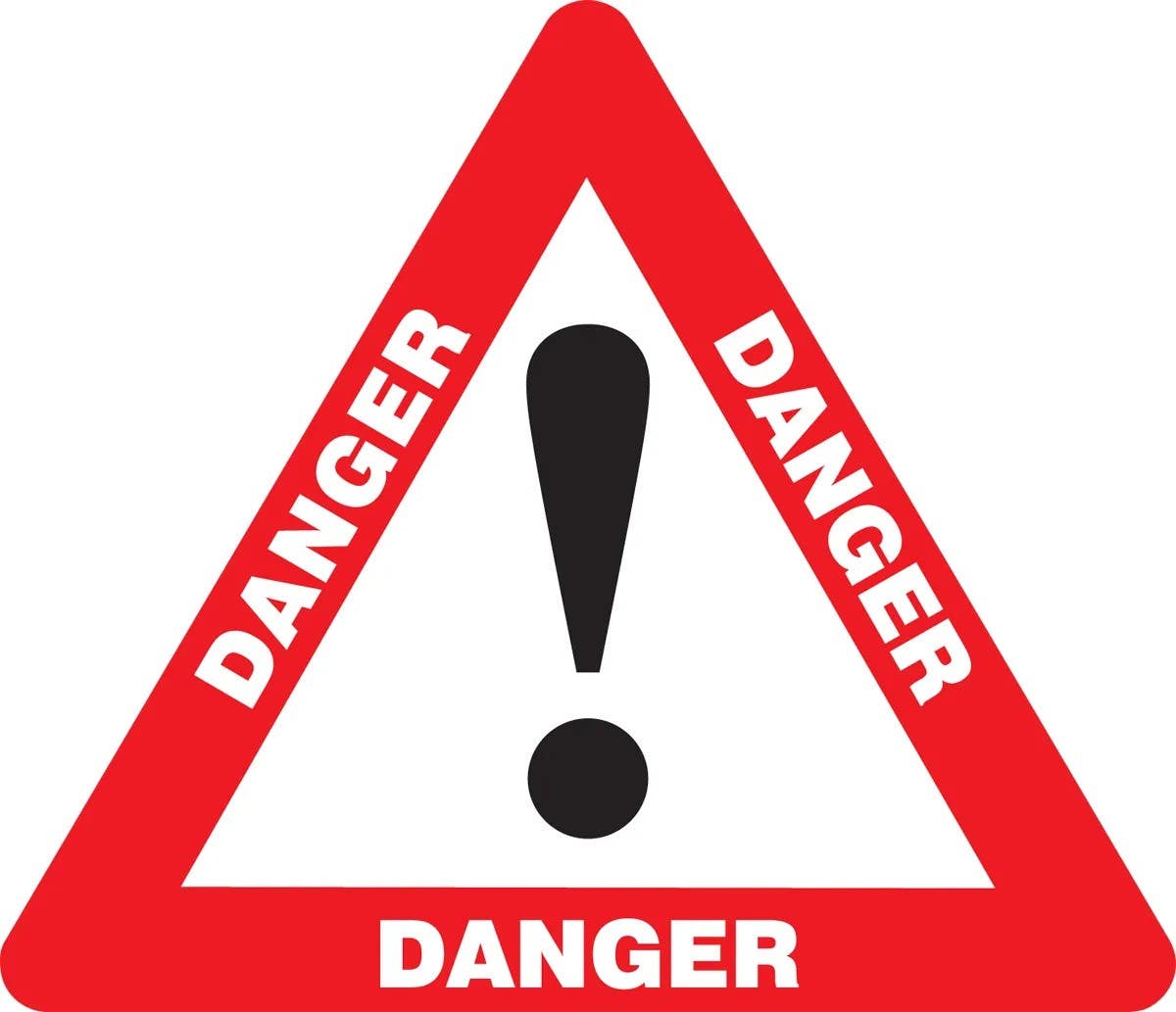 AccuformNMC PSR800 Slip-Gard, Triangle Floor Sign, Danger, 17"
