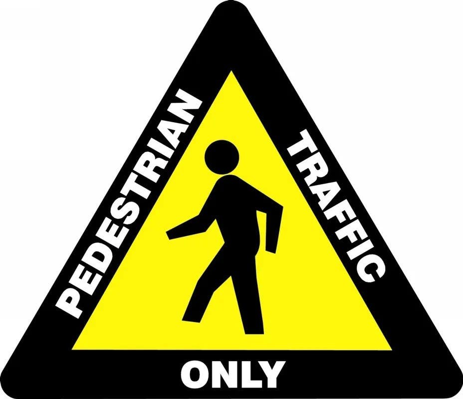 AccuformNMC PSR825 Slip-Gard,Shape Floor Sign, Pedestrian Traffic Only, 17"
