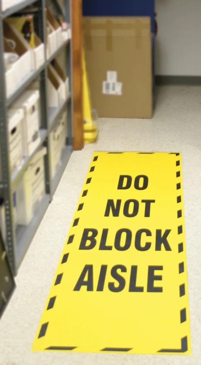 AccuformNMC PSR950 Really Big, Floor Sign, Do Not Block, 8' H x 2' W