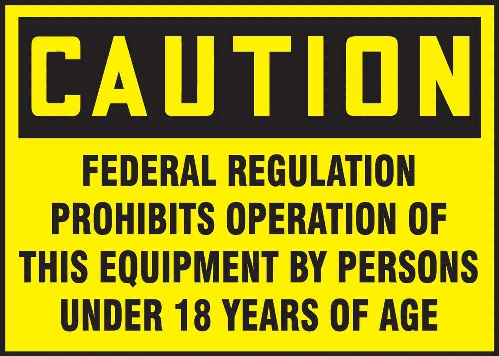 AccuformNMC LEQM626XVE Safety Label, Caution Federal Regulations Prohibits..., Adhesive Dura Vinyl, 3-1/2" H x 5" W