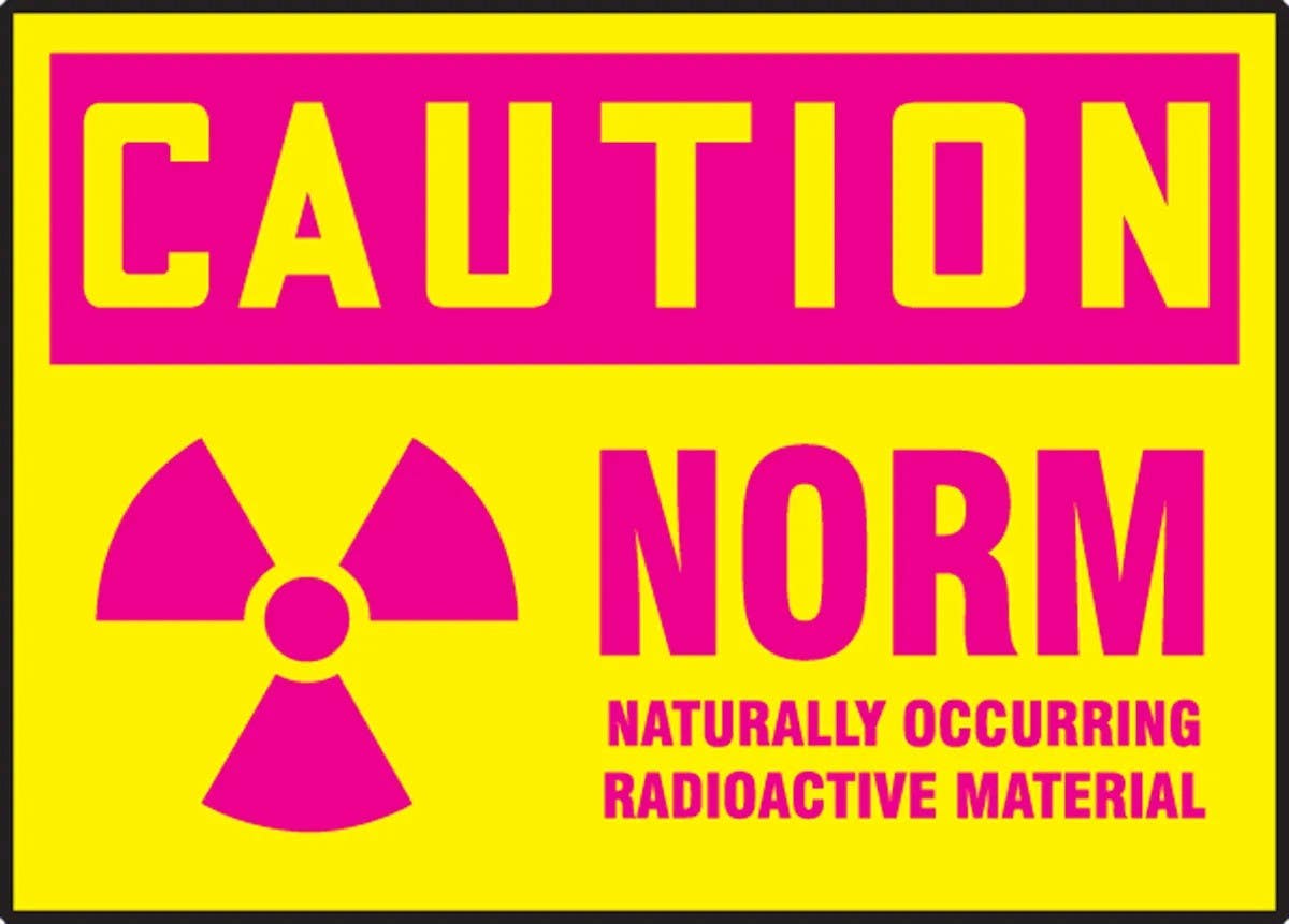 AccuformNMC LRAD617XVE OSHA Caution Safety Label, Norm Naturally Occurring..., Adhesive Dura Vinyl, 3-1/2" H x 5" W