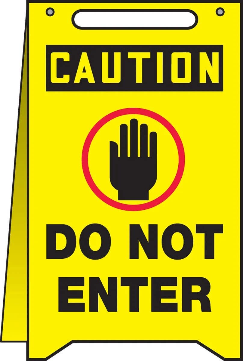 AccuformNMC PFR611 OSHA Caution Fold-Ups , Do Not Enter, 20" H x 12" W