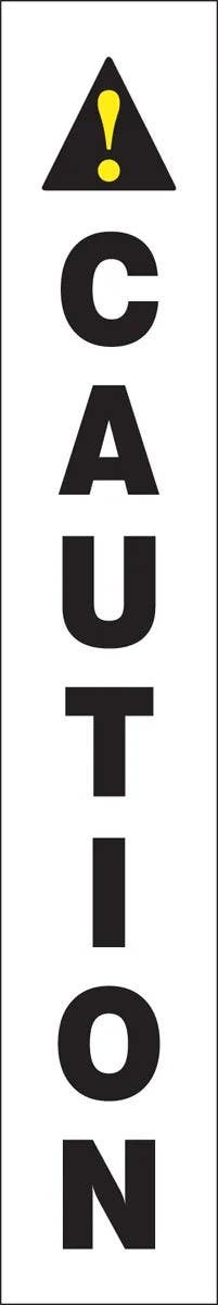 AccuformNMC PRC3 Stanchion Posts Message Label, Caution