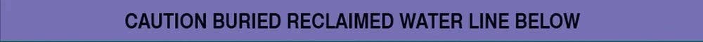 AccuformNMC PTD315 Underground Warning Standard Tape, Caution Buried Reclaimed Water Line Below, 3" x 1000-Ft Roll