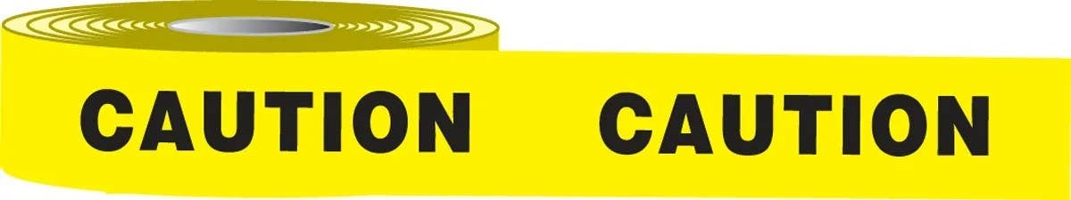 AccuformNMC PTP121 Floor Stripe High Performance Message Marking Tapes, Caution, 3" x 50-Ft Roll