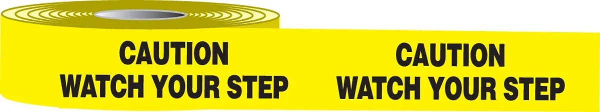 AccuformNMC PTS726 Slip-Gard, Message Floor Tape, Caution Watch Your Step, 3" x 50-Ft Roll