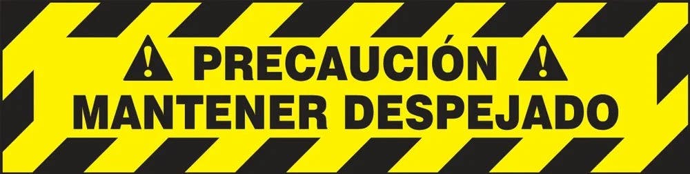 AccuformNMC PSR242 Slip-Gard, Caution Safety Sign, Keep Clear, 6" H x 24" W