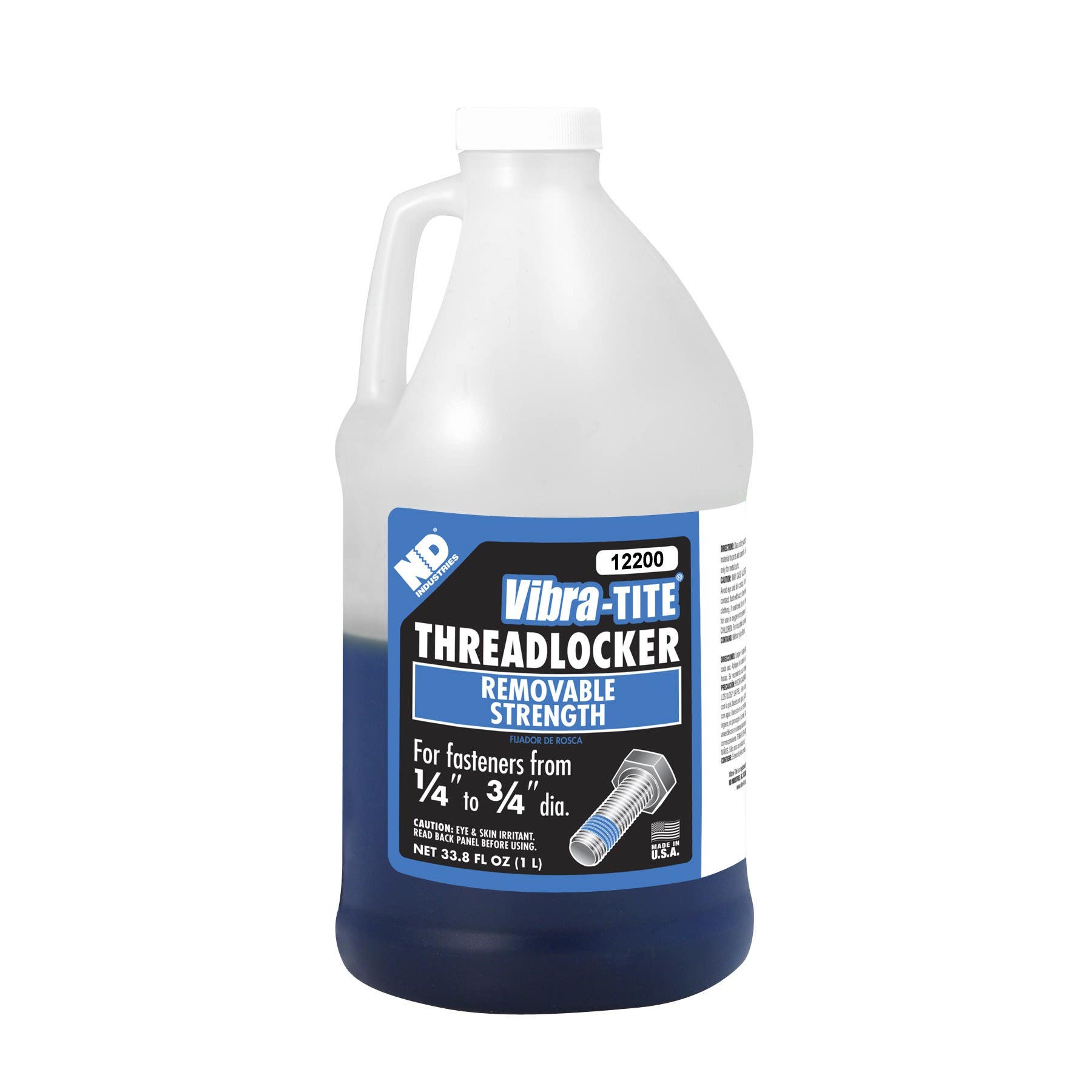 Vibra-Tite 12200 Oil Tolerant Threadlocker - Removable, 1 L