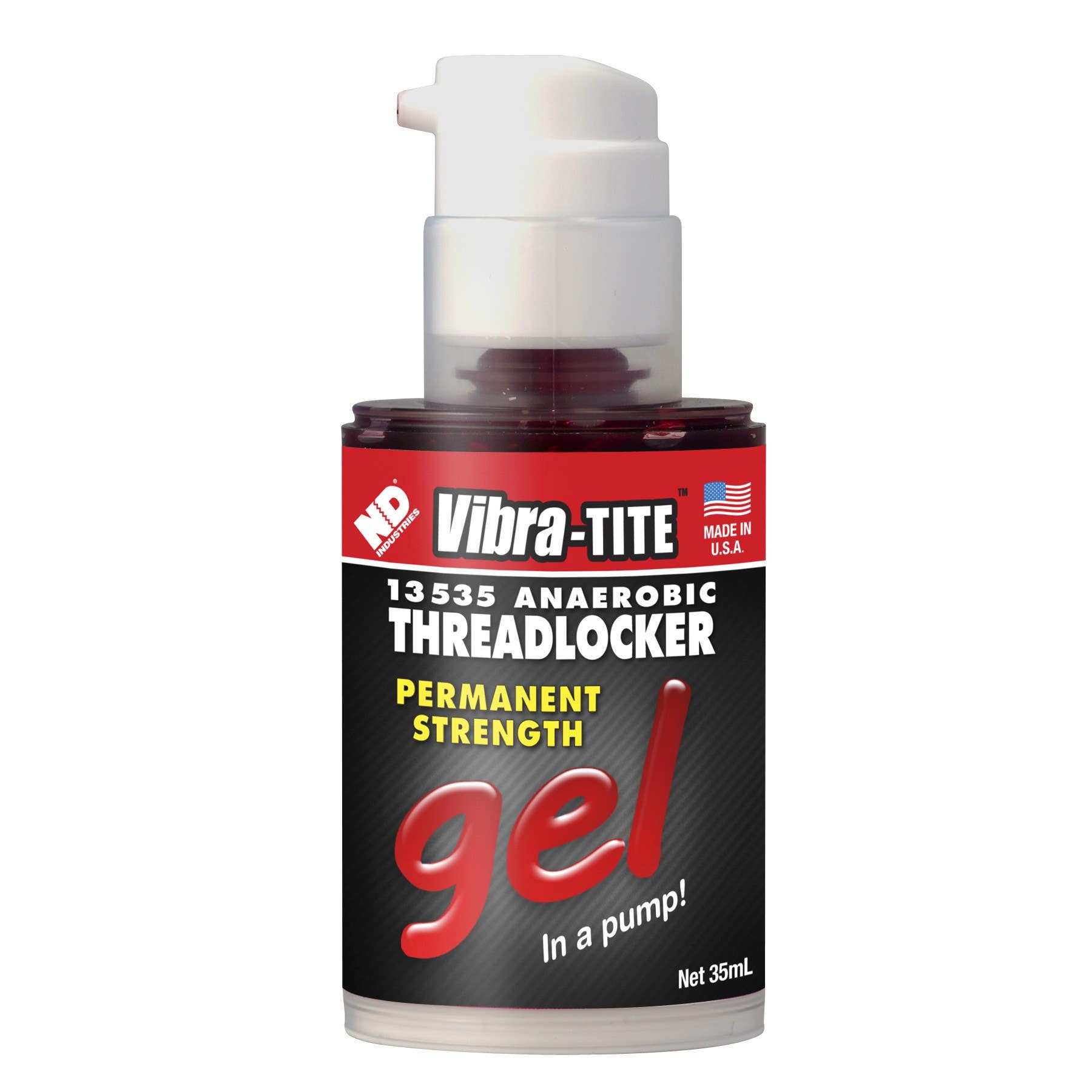 Vibra-Tite 13535 Permanent Strength Gel Threadlocker, 35 mL