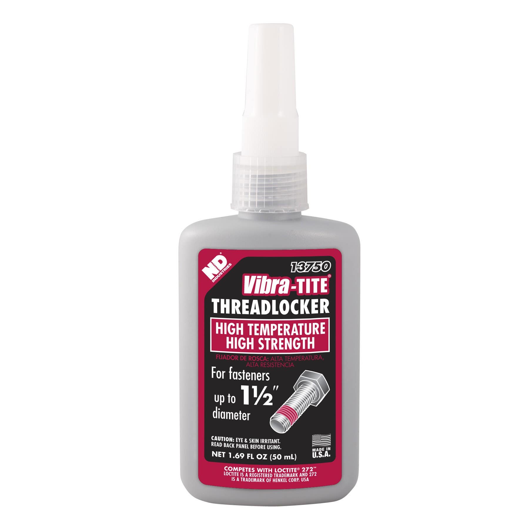 Vibra-Tite 13750 High Temp / High Strength Threadlocker, 50 mL