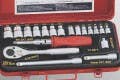 Genius Tools TX-2319 19PC 1/4 & 3/8" Dr. Star Hand Socket Set