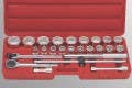 Genius Tools TW-625 25PC 3/4" Dr. SAE Hand/Metric Socket Set