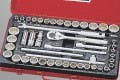 Genius Tools TW-446MS 46PC 1/2" Dr. 12-pt. Metric & SAE Hand Socket Set